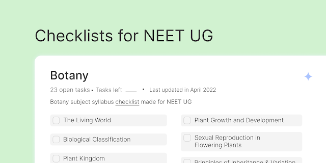 NEET tracker for Botany preparation - NEET-UG 2022