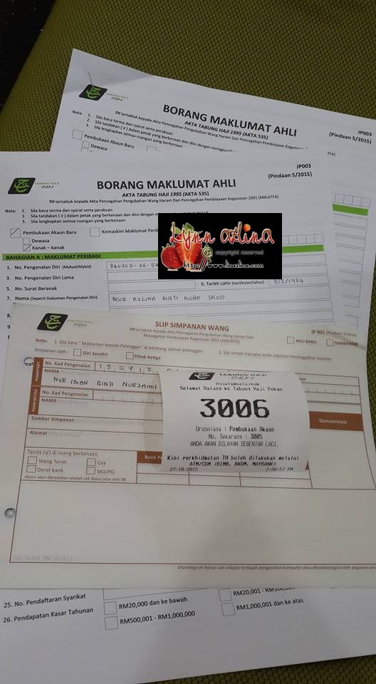 Blog Lin Azlina Buka Akaun Tabung Haji Untuk Anak