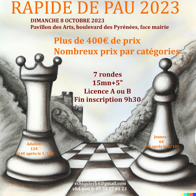 Tournoi d'échec rapide de Pau 2023