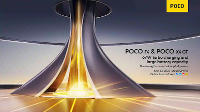 تعرف على مواصفات و سعر هاتف POCO F4 5G و POCO X4 GT  الجديدين من POCO 2022