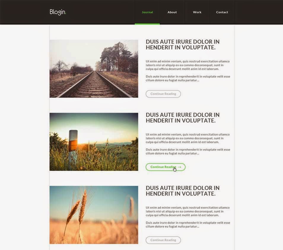 Blogin Free PSD Blog Template