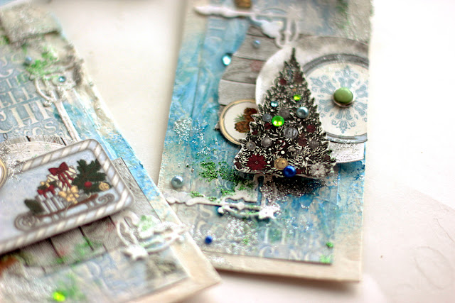 Frosty Christmas Tags by Elena Olinevich using BoBunny Tis The Season Collection