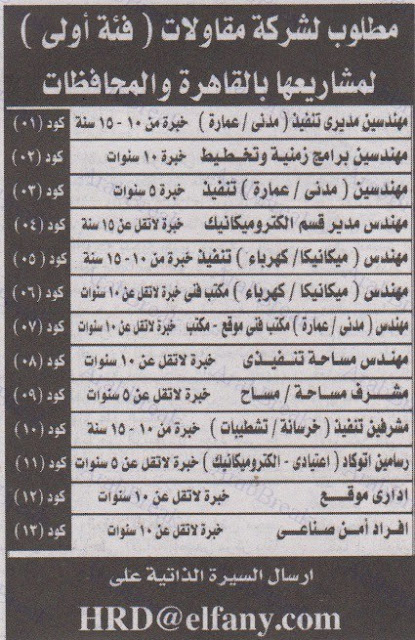 وظائف اهرام الجمعة عدد 22 فبراير 2019