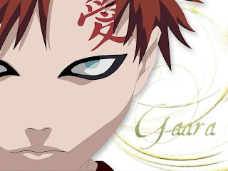 gaara naruto kanji cool shippuden of the desert sand