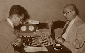 Partida de ajedrez Ingelmo - Mora, torneo Internacional de Berga 1954