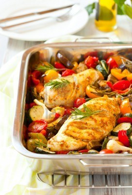 Rosemary Chicken with Ratatouille | Healthy Chicken Rosemary with Ratatouille Recipe