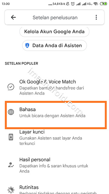 cara mengubah google voice ke bahasa indonesia