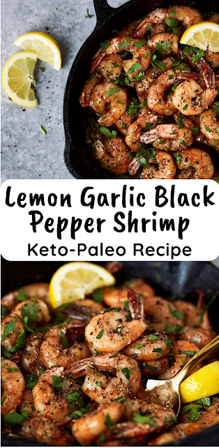 Lemon Garlic Black Pepper Shrimp (Keto-Paleo Dinner Recipe)