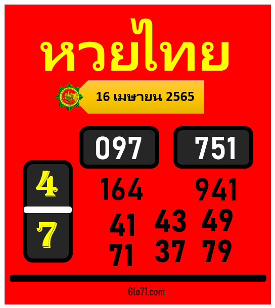 New VIP Paper 16-04-2565 // VIP number Thailand Lottery 16/4/2022