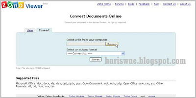 Convert File Dokumen Secara Online zoho viewer