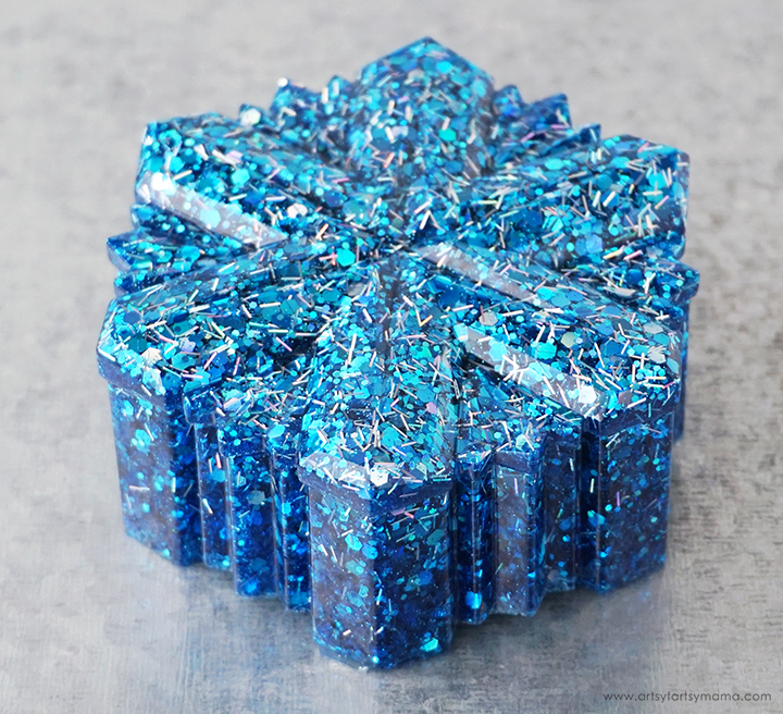 Resin Snowflake Trinket Box