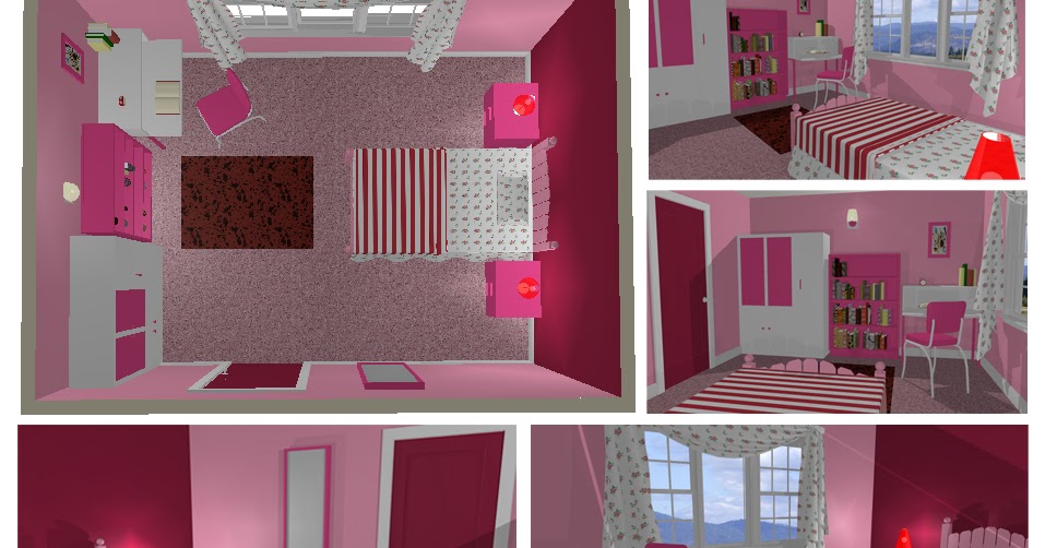 desain kamar  tidur remaja  cewek pink Desain Rumah 