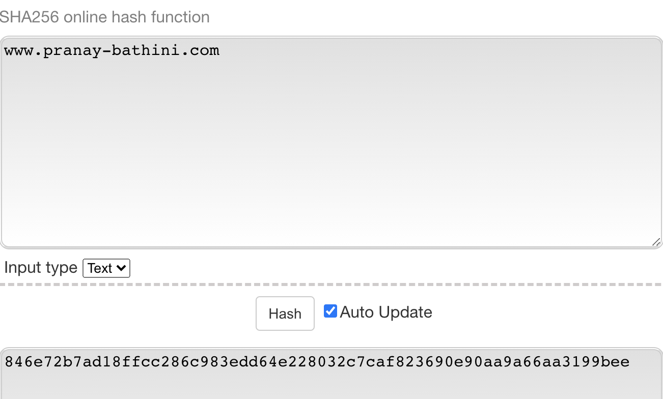 SHA256 Hash Function