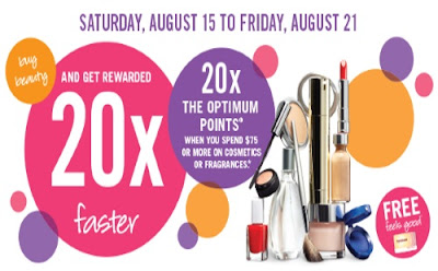Shoppers Drug Mart 20x When You Spend $50 On Cosmetics & Fragrances 