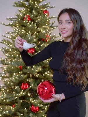 Shay Mitchell How to hang Christmas Ornaments
