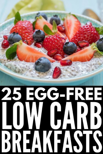 Low Carb Breakfast Recipes WITHOUT eggs | Looking for high protein on the go breakfast ideas that have NO eggs in them? From smoothies and muffins, to low carb pancakes and waffles, to keto granola and breakfast bowls, we’ve got 25 easy ideas to make meal prep for weight loss a breeze! #keto #ketodiet #ketogenic #ketogenicdiet #ketosis #ketobreakfast #ketobreakfastrecipes #lowcarbrecipes #lowcarbbreakfast #eggless #egglessbreakfast #LCHF #noeggs