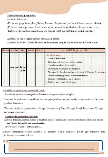 Cahier des Activités journalières Du 02 au 24 septembre 2023