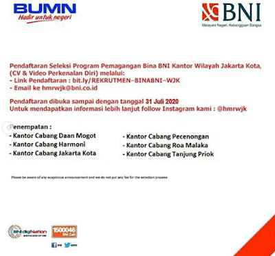 Lowongan Kerja BNI - Bina BNI