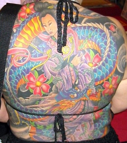 She wants to commemorate the spread with a Japanimation geisha girl tattoo