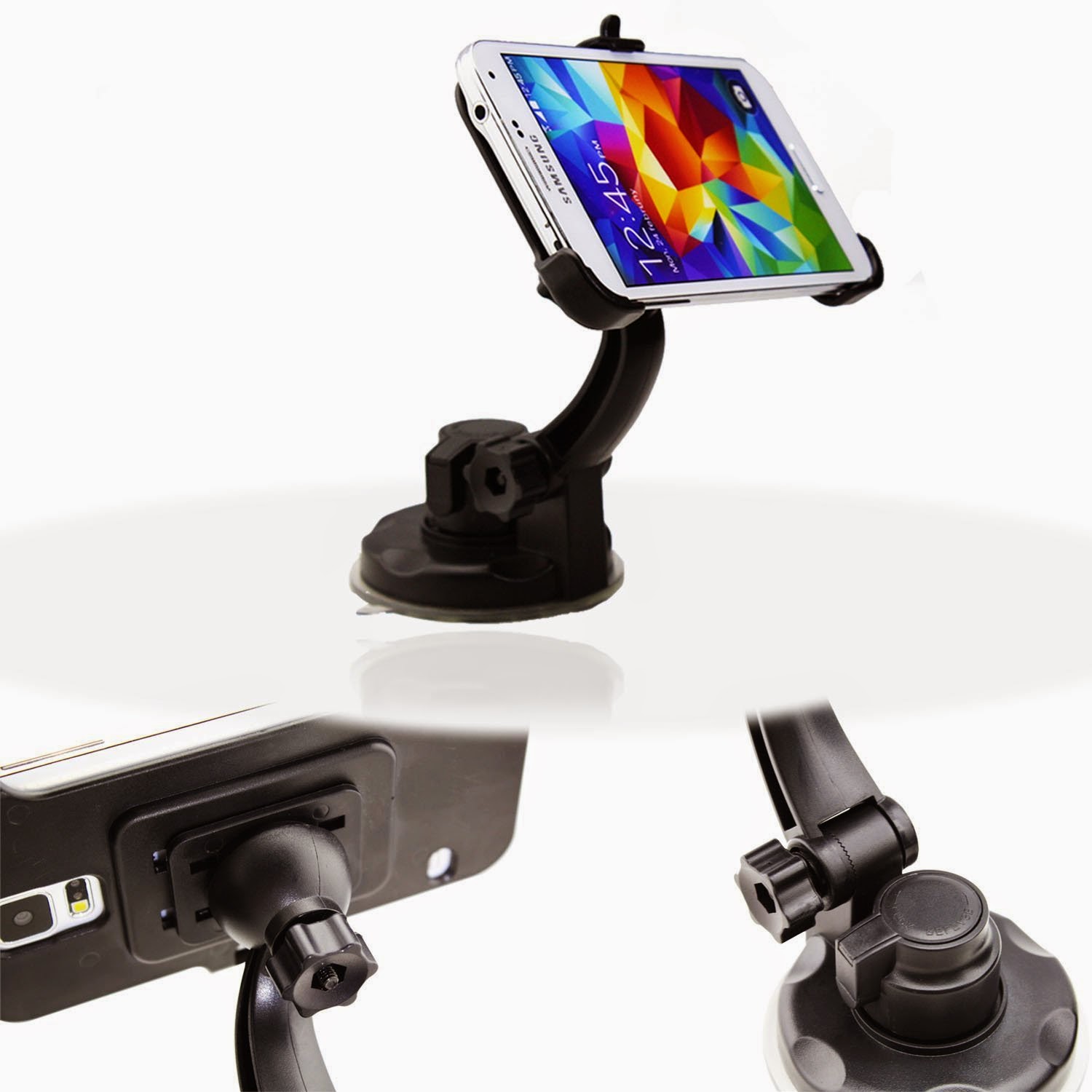 EnGive Firmly Car Mount Holder for Samsung Galaxy S5 G900 with Cleaning Cloth