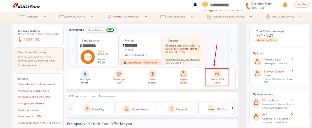 ICICI online banking