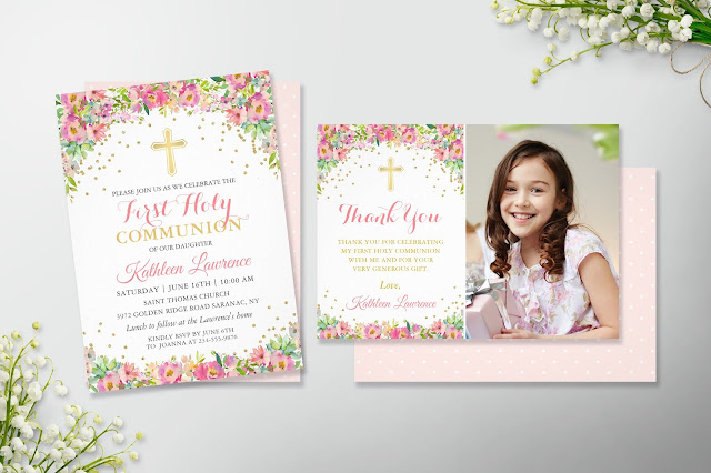 First Holy Communion invitations & Thank You Notes