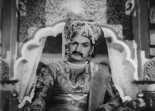 NTR as Krishnadeva Raya in the 1956 movie Tenali Rama Krishna