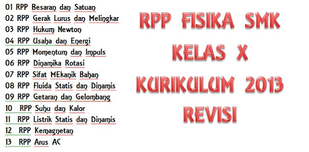 RPP FISIKA SMK KURIKULUM 2013 REVISI
