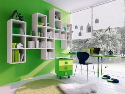green modern, green modern design, kids room, green modern design kids room