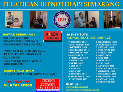 Jadwal Pelatihan Dan Sertifikasi Hipnoterapi Semarang 2017 2018