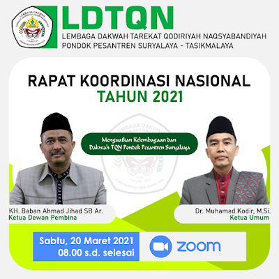 Desain Pamflet Flyer Rakornas LDTQN Pontren Suryalaya 2021
