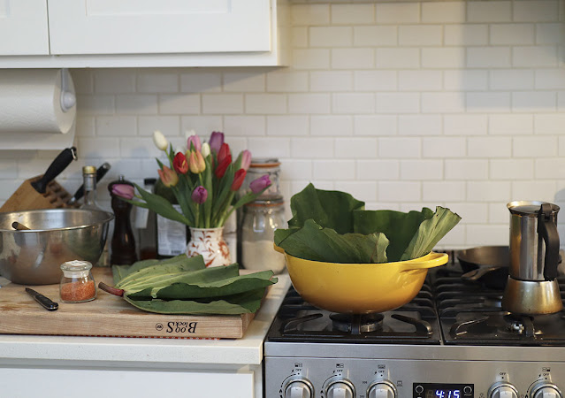 Kitchen scene in winter