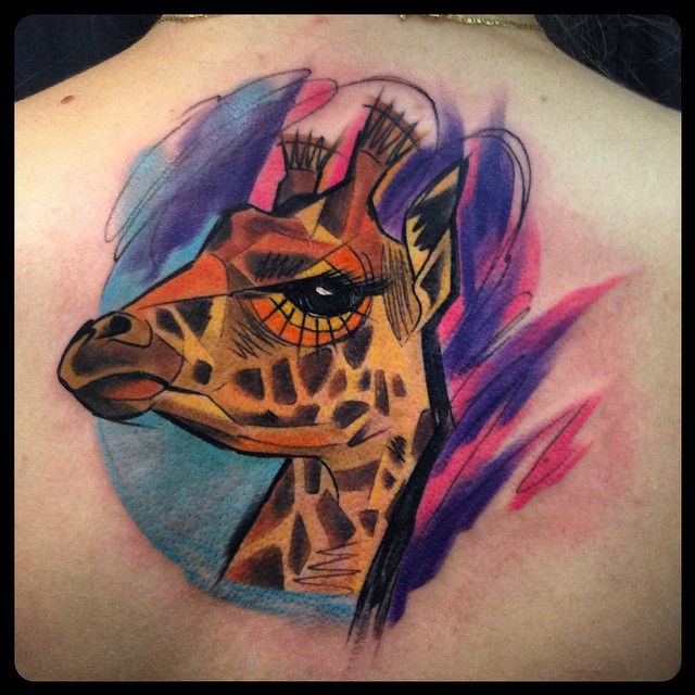 tatuagem de girafa