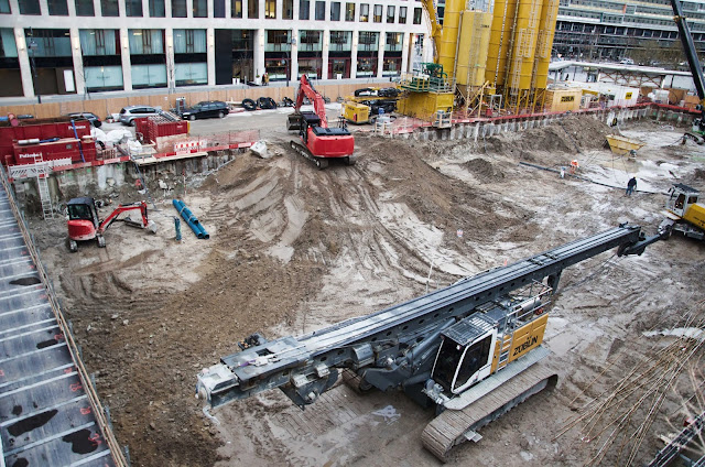 Baustelle Upper West, Hotel, Büro, Einzelhandel, (ursprünglich: Atlas Tower), geplante Höhe: 118 Meter, Breitscheidplatz, 10623 Berlin, 08.01.2014