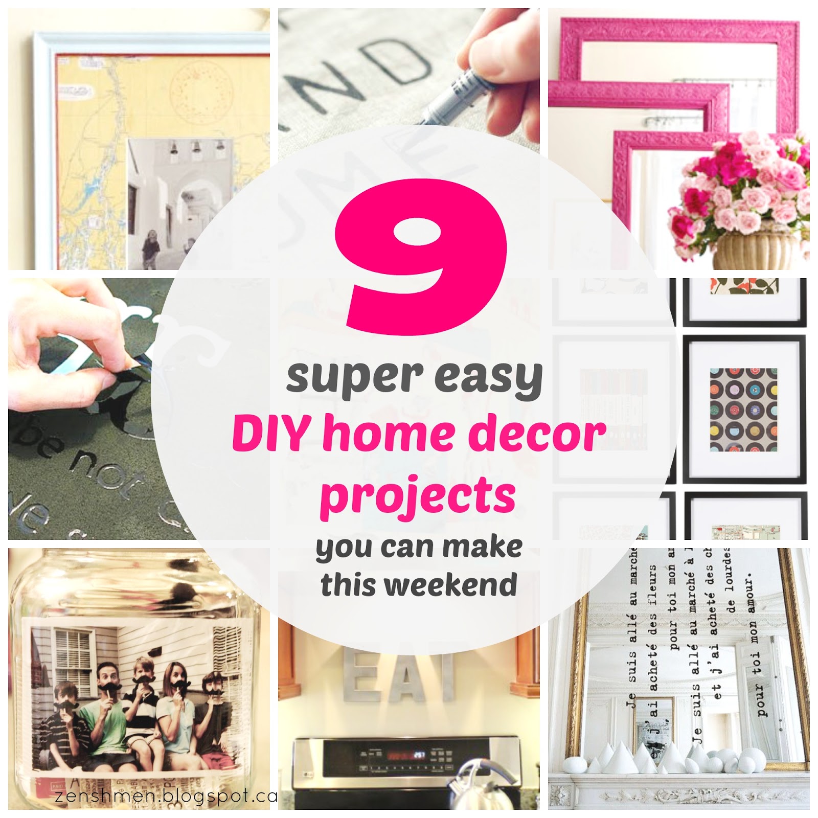 zen shmen!: 9 Super Easy DIY Home Decor Projects You Can ...
