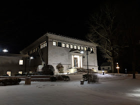 The Franklin Library also is a showcase for the Milford granite