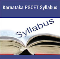 Karnataka PGCET Syllabus