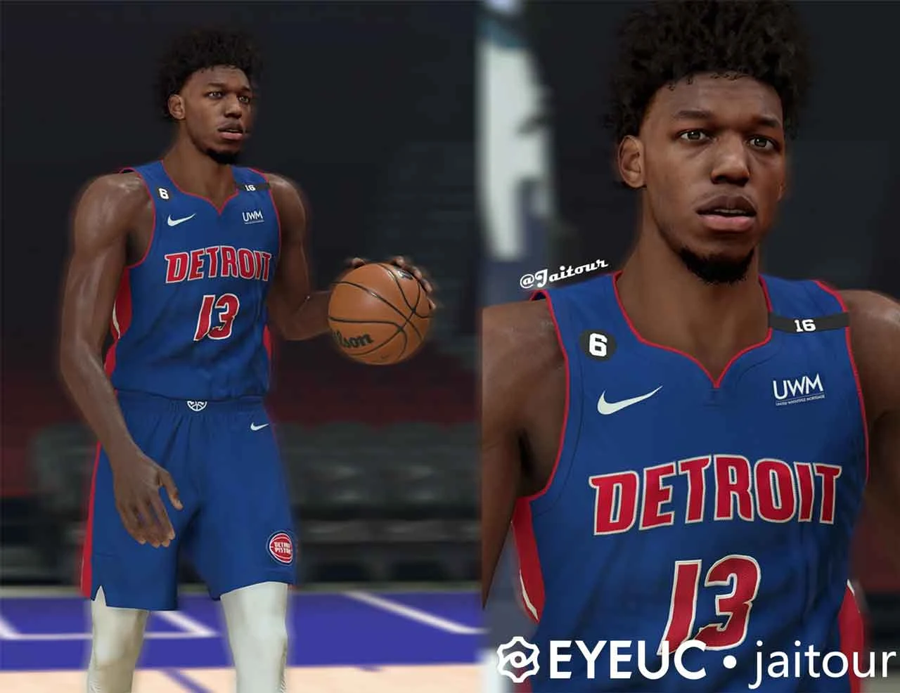 NBA 2K23 James Wiseman Cyberface & Hairstyle Update