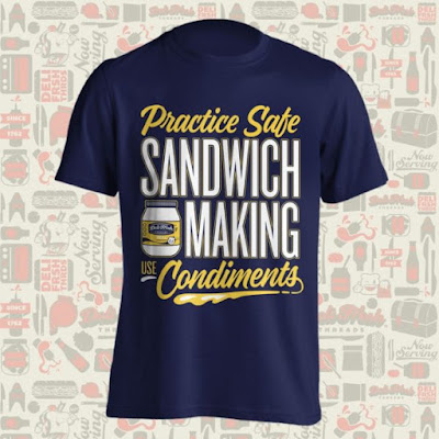 Practice Safe Sandwich Making, Use Condiments T-Shirt by Deli Fresh Threads