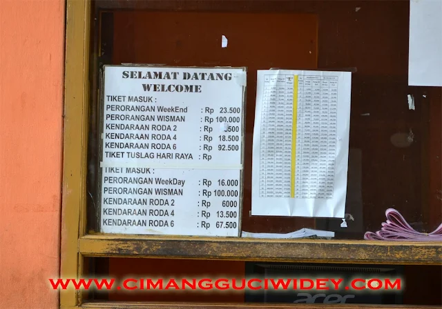 Harga tiket masuk Cimanggu Ciwidey Mei Juni 2016