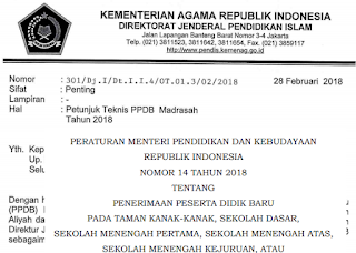  Tidak akan usang lagi Penerimaan Peserta Didik Baru tahun pelajaran  Juknis PPDB 2018/2019 Pdf Kemendikbud & Kemenag