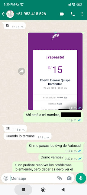 Eberth Eliazar Quispe Barriento es un estafador