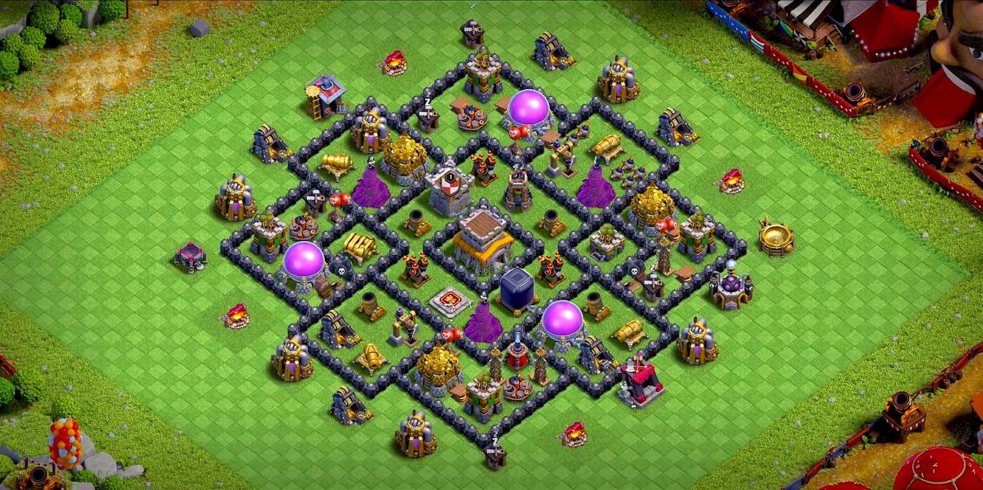 Town Hall 8 Hybrid Base: Balancing Defense and Resource Protection [COPY  LINK] - Base of Clans