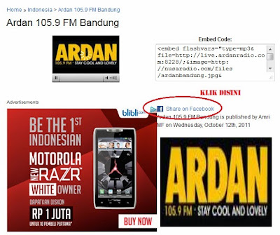 Mendengarkan Radio via Facebook