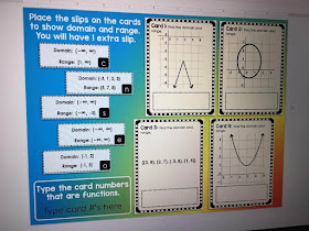 Domain and Range Matching and Sorting Activity - print & GOOGLE Slides