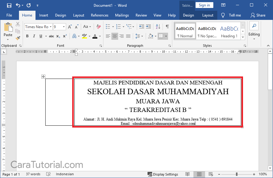 Cara Membuat Kop Surat di Microsoft Word yang Bagus dan Rapi