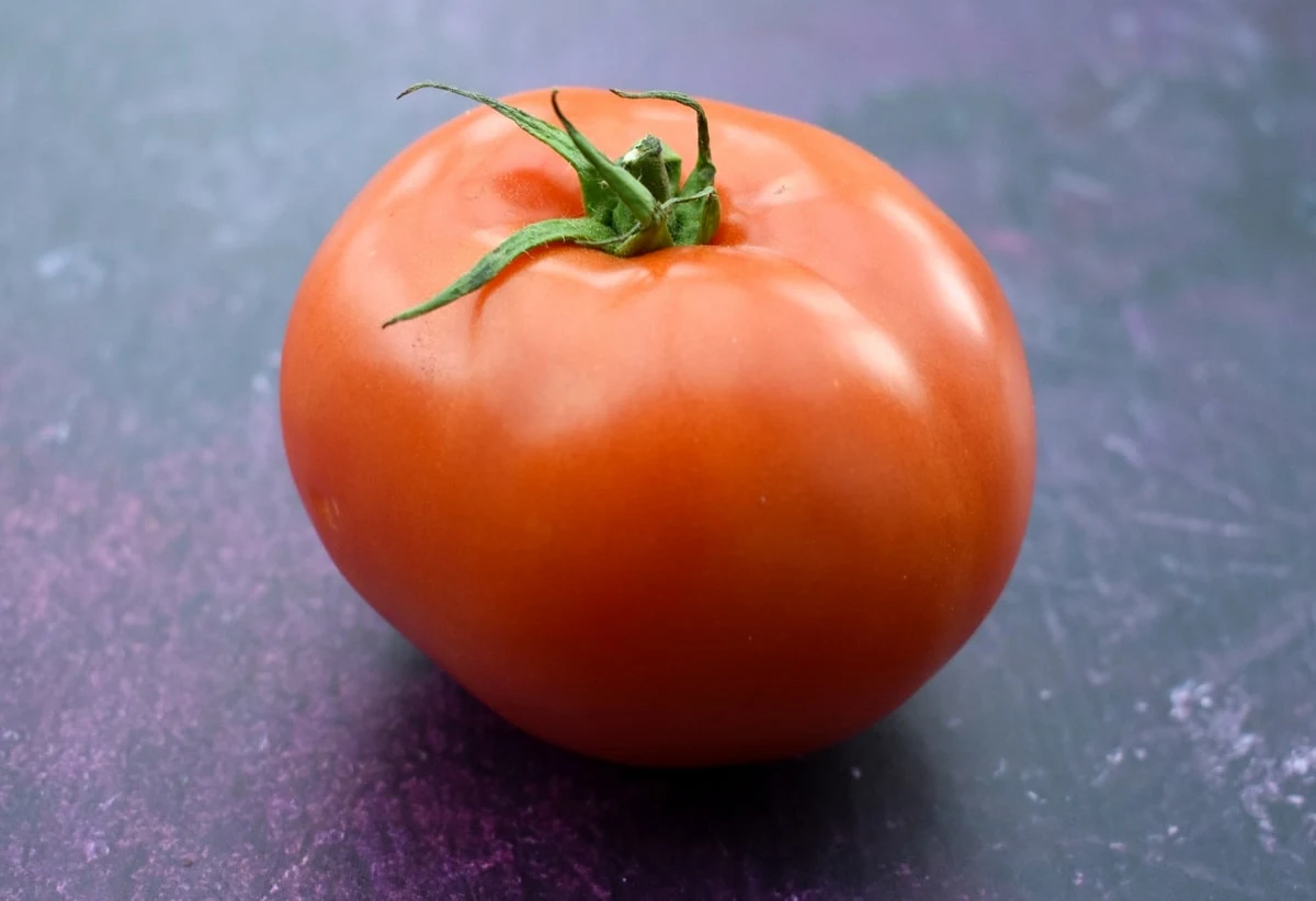 Ripe beef tomato.