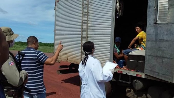 Coiotes do coronavírus: caminhão baú é apreendido transportando 30 pessoas na Bahia