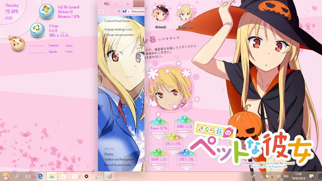 Windows 10 Ver. 1709 Theme Shiina Mashiro by Enji Riz