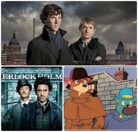 Sherlock Holmes detective Watson película serie animada Jude Law Robbert Downey Jr Cumberbatch Martin Freeman